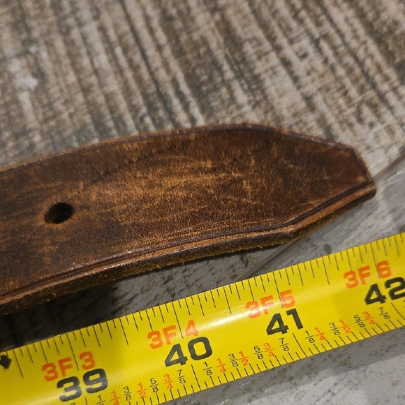 Rainbow Trout Fisherman Vintage Wood Buckle Belt - Picture 7 of 7